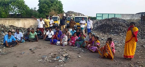 சிதம்பரம் நகராட்சியின் குப்பை கிடங்கு முன்பு பொதுமக்கள் மறியல்