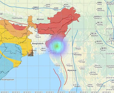 மூன்றாவது நாளாக மிசோரமில் இன்றும் லேசான நிலநடுக்கம்