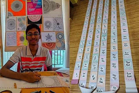 100 அடி நீள ஓவியத்துடன் மதுரை மாணவர்