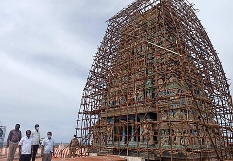 பழனி முருகன் கோவிலில் கும்பாபிஷேகத்திற்கான திருப்பணிகள்