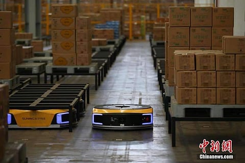 Unmanned warehouse in China