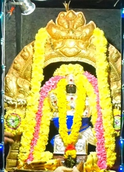 சிறப்பு அலங்காரத்தில் ஸ்ரீமங்களசனீஸ்வர பகவான்.