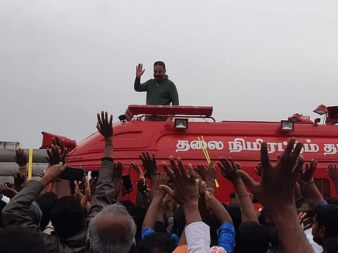 அவிநாசியில் மக்கள் நீதி மய்யம் கட்சித்தலைவர் கமல்ஹாசன் தேர்தல் பிரசாரம்