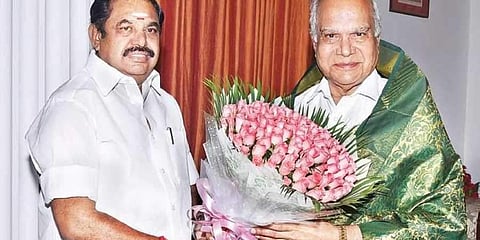 தமிழக ஆளுநருடன் முதல்வர் எடப்பாடி கே. பழனிசாமி சந்திப்பு (கோப்புப்படம்)