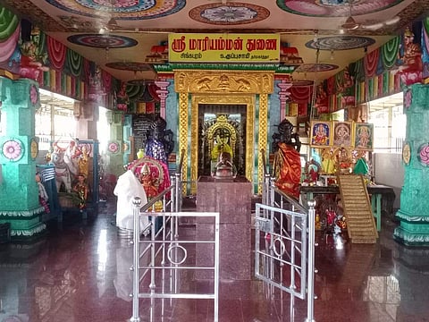 மர்ம நபர்கள் உண்டியலை உடைத்து திருடிய சிங்கிபுரம் மாரியம்மன் கோவில்.