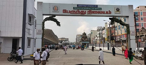 தஞ்சாவூரில் பொலிவுறு நகரத் திட்டத்தின் கீழ் புதிதாகக் கட்டப்பட்ட பழைய பேருந்து நிலையம்