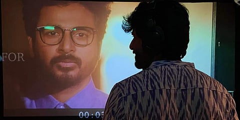 டாக்டர் பட டப்பிங்கின்போது... (படம் - twitter.com/Siva_Kartikeyan)