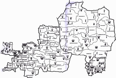 உடுமலை தொகுதி வரைபடம்.