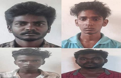 அக்கினிராஜ் கொலை வழக்கில் கைது செய்யப்பட்ட பூச்சி இருளப்பன், சக்திவேல், விக்கி என்ற விக்னேஷ்வரன்,தர்மராஜ்
