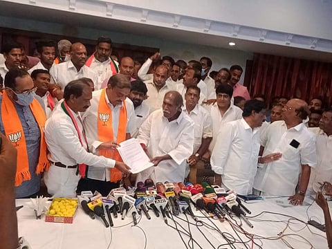 புதுவையில் பாஜக - என்.ஆர். காங்கிரஸ் கூட்டணி கையெழுத்தானது