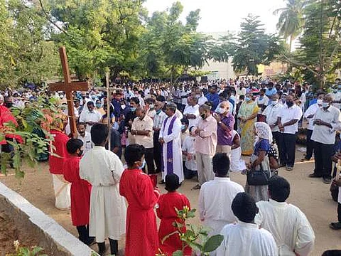 கிருஷ்ணகிரியில் புனித வெள்ளி அனுசரிப்பு