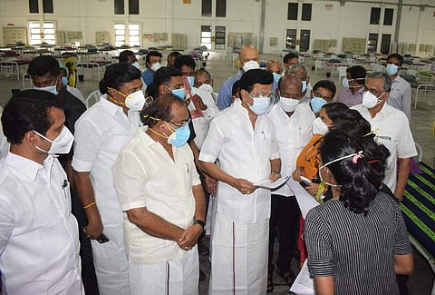 கோவை கொடிசியாவில் ஆய்வு செய்த முதல்வர் மு.க.ஸ்டாலின்.