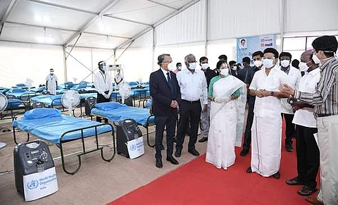 சைதாப்பேட்டையில் கரோனா சிகிச்சை மையத்தை தொடங்கி வைத்தார் முதல்வர்