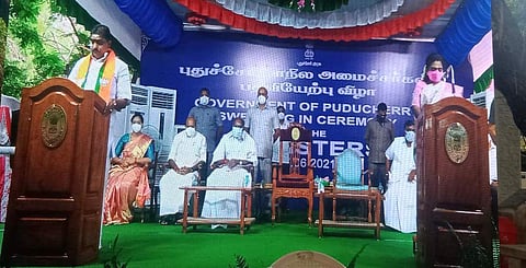 புதுச்சேரி: ஏ. நமச்சிவாயம் உள்ளிட்ட 5 பேர் அமைச்சர்களாக பதவி ஏற்பு
