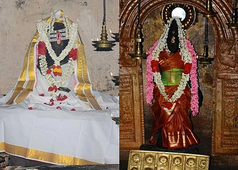 மூலவர் அருள்மிகு அக்னீஸ்வரர் - அம்பாள் அருள்மிகு கருந்தார்குழலி.