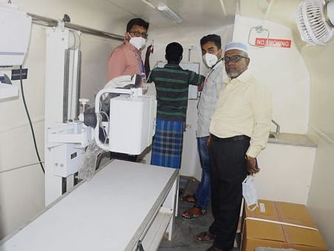 துரித முறையில் காசநோய் பரிசோதனை செய்யும் வாகனம்.