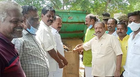 பாலசமுத்திரத்தில் நெல் கொள்முதல் மையம் திறப்பு