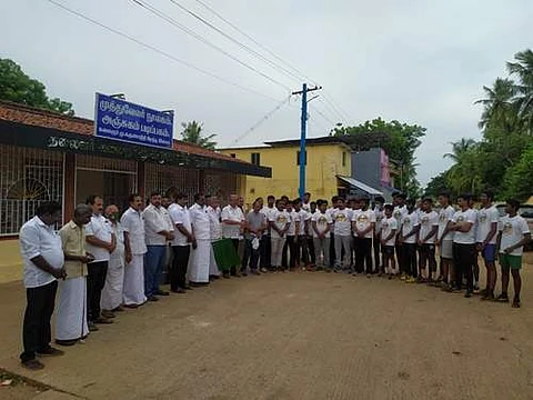 திருக்குவளையிலுள்ள மறைந்த முன்னாள் முதல்வர் கருணாநிதி நினைவு இல்லத்திலிருந்து தொடங்கிய மாரத்தான் ஓட்டம்
