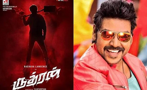 திரையரங்கில் மிகப்பெரிய பட்ஜெட் படத்துடன் மோதும் ராகவா லாரன்ஸின் 'ருத்ரன்'