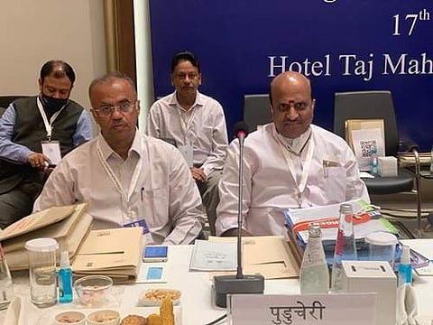 ஜிஎஸ்டி கவுன்சில் கூட்டத்தில் புதுச்சேரி அரசு சார்பில் பங்கேற்ற அமைச்சர் க.லட்சுமிநாராயணன்.