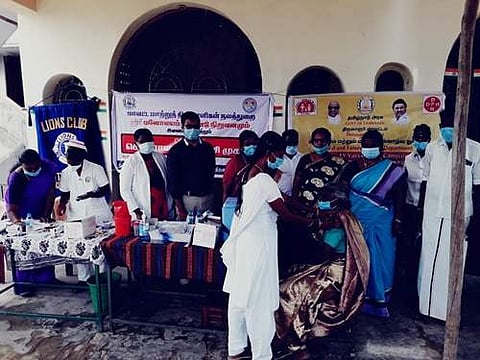 கூத்தாநல்லூர் : மாற்றுத்திறனாளிகளுக்கான கரோனா தடுப்பூசி முகாம்