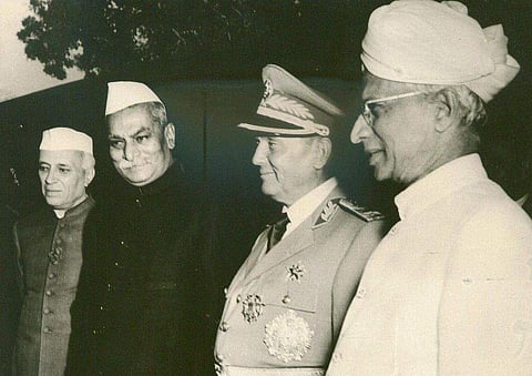 பிரதமர் ஜவஹர்லால் நேரு, ராஜேந்திர பிரசாத், யூகோஸ்லாவிய ஜனாதிபதி டிட்டோ மற்றும் குடியரசுத் தலைவர் டாக்டர் எஸ் ராதாகிருஷ்ணன்