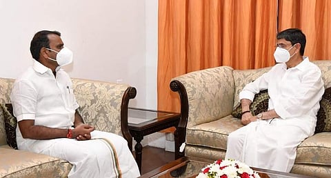 தமிழ்நாடு ஆளுநருடன் எல். முருகன் சந்திப்பு