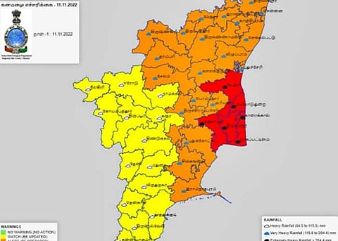 கடலூர், டெல்டா மாவட்டங்களுக்கு சிவப்பு எச்சரிக்கை: வானிலை ஆய்வு மையம்