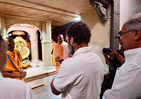 கோயிலில் வழிபட்ட ராகுல் காந்தி!