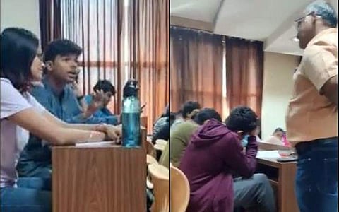 மாணவனுக்கும் பேராசிரியருக்கும் இடையிலான வகுப்பறை வாக்குவாதம்