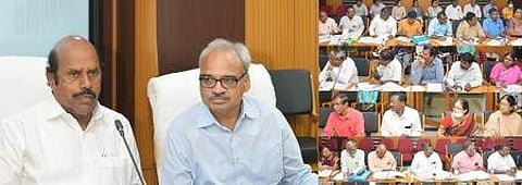 மேம்பாலப் பணிகள்: ரயில்வே துறையுடன் ஒருங்கிணைந்து பணியாற்ற வேண்டும்: அமைச்சா் எ.வ.வேலு அறிவுறுத்தல்