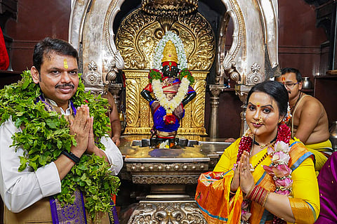 Maha deputy CM Fadnavis performs 'mahapuja' at Vitthal temple in Pandharpur