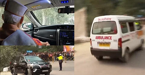 ஆம்புலன்ஸுக்கு வழிவிட்டாரா மோடி? விமர்சனத்துக்குள்ளாகும் விடியோ
