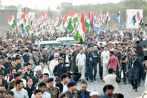 100-வது நாள் நடைப்பயணத்தில் ராகுல் காந்தி!