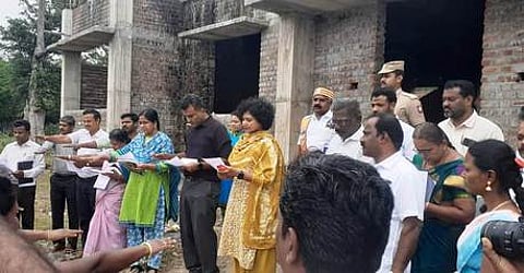 பொன்னமராவதியில் வளா்ச்சிப் பணிகள் ஆய்வு