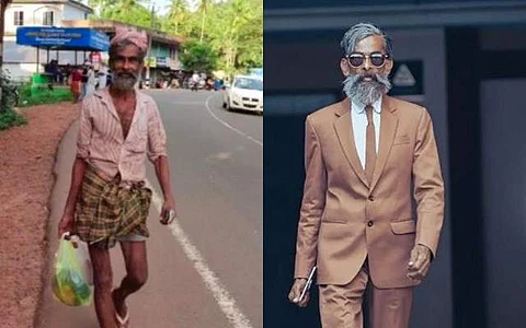 விளம்பர மாடலாக மாறிய 60 வயது கூலித் தொழிலாளி