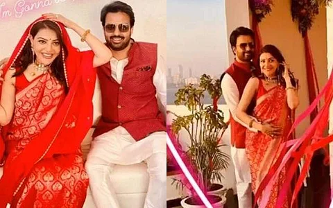 கர்ப்பமாக இருக்கும் காஜல் அகர்வாலுக்கு வளைகாப்பு: வைரலாகும் புகைப்படங்கள்