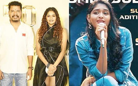 பிரபல இசையமைப்பாளர் இசையில் பாடகியாக அறிமுகமாகும் இயக்குநர் ஷங்கரின் மகள்