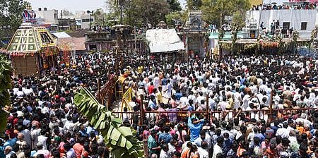 புத்தூா் குழுமாயி அம்மன் கோயிலில் குட்டிக் குடித் திருவிழா: பலியிடப்பட்ட 1,000 ஆடுகள்!