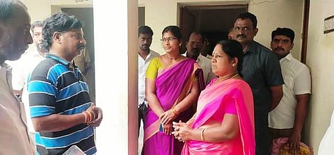 ஊத்துக்கோட்டை அரசு மாணவா் விடுதியில் ஆய்வு மேற்கொண்ட ஆதிதிராவிடா் நலத் துறை அமைச்சா் கயல்வழி செல்வராஜ்.