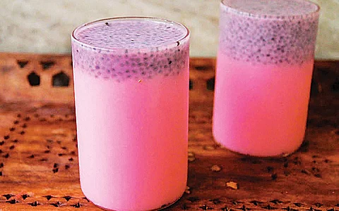 ரோஸ் மில்க் சர்பத்