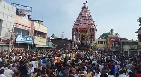 கும்பகோணம் சாரங்கபாணி சுவாமி கோயிலில் தேரோட்டம்