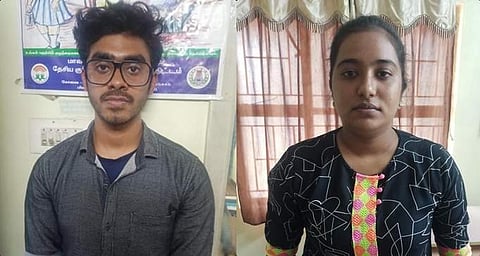 கோவையில் மூதாட்டியிடம் சங்கிலி பறித்த காதலர்கள்: ஊர்சுற்ற வழிப்பறியில் ஈடுபட்டது அம்பலம்