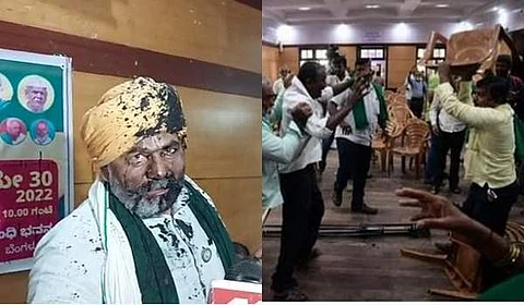 விவசாய சங்கத் தலைவர் ராகேஷ் திகைத் மீது தாக்குதல்