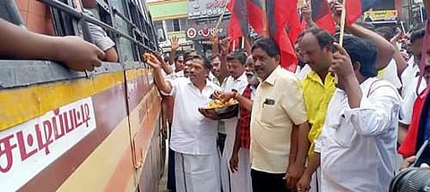 எடப்பாடியில் திமுக ஆட்சி ஓராண்டு சாதனை கொண்டாட்டம்