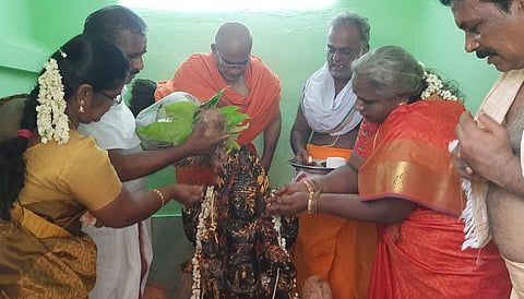 ஆரணி சமணா் கோயிலில் ஸ்ரீஅபராஜித ஷேத்திரபாலகா் ஸ்தாபன விழா