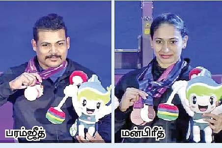 பாரா பளுதூக்குதல்: பரம்ஜீத், மன்பிரீத்துக்கு வெண்கலம்