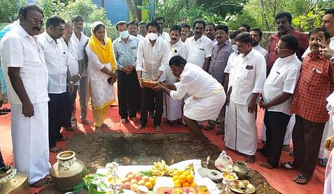 நூலகக் கட்டடப் பணிக்கு அடிக்கல்