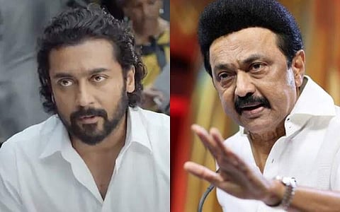 'சமூக அக்கறை கொண்ட....' நடிகர் சூர்யாவுக்கு முதல்வர் மு.க.ஸ்டாலின் பாராட்டு