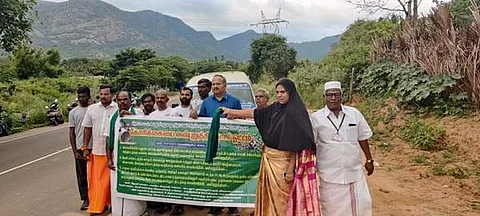 லோயர் கேம்ப் மதுரை கூட்டு குடிநீர் திட்டத்தை மாற்றக் கோரி தொடர் ஓட்ட போராட்டம்
